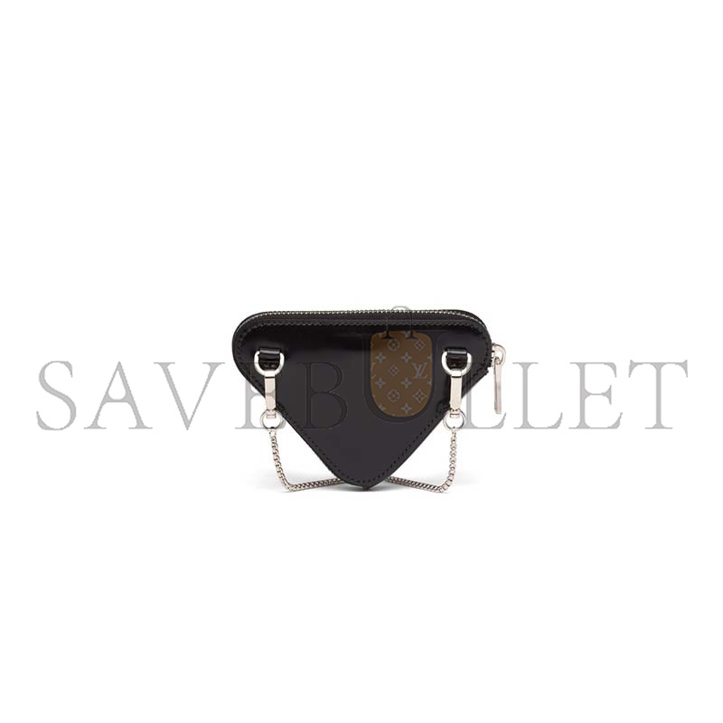 Pra*a glossy leather mini clutch 1nr005 (13*9*2cm)
